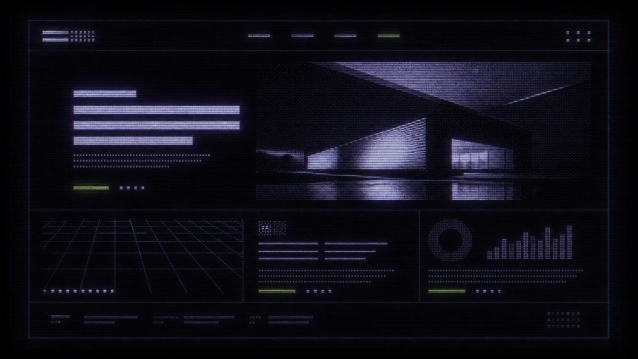 CRT artwork of a structured business website interface