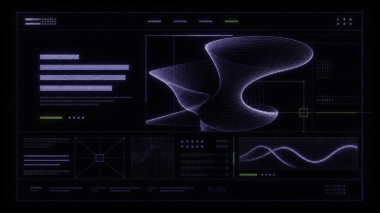 CRT artwork of an experimental custom website interface