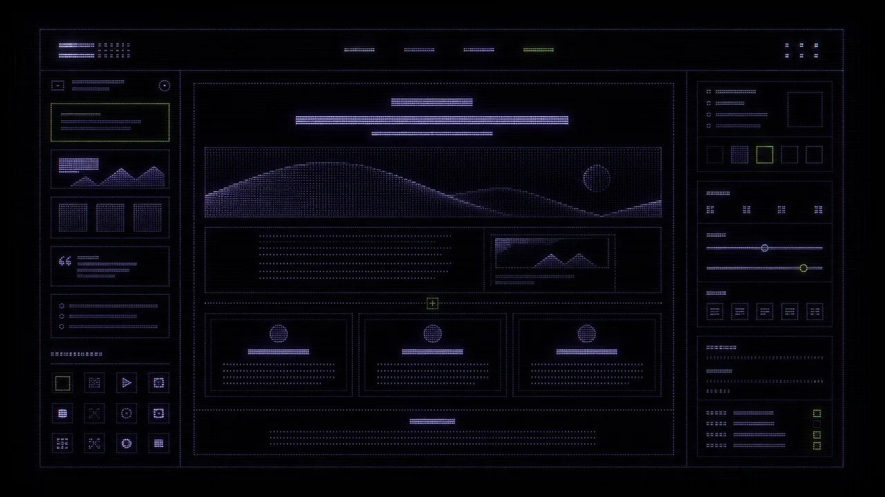 CRT artwork of a modular content editing system
